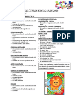 Lista de Útiles Escolares