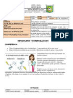 Guia 6 METABOLISMO Y OSMOREGULACION 7° BIOLOGIA GUILLERMO GUERRERO