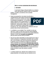 Reflexiones Sobre La Lucha Ciudadana en Nicaragua PDF