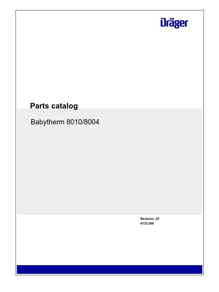 Comprehensive Parts Catalog for Babytherm 8010/8004 Neonatal Incubator