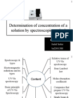 Determination of Concentration of A Solution by Spectroscopic Method