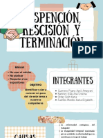 Suspención, Rescisión y Terminación