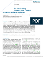 Using Blockchain For Enabling Transparent Traceable and Trusted University Ranking Systems PDF