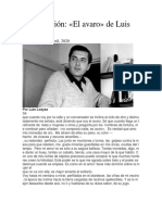 Microficción - El Avaro - Luis Loayza