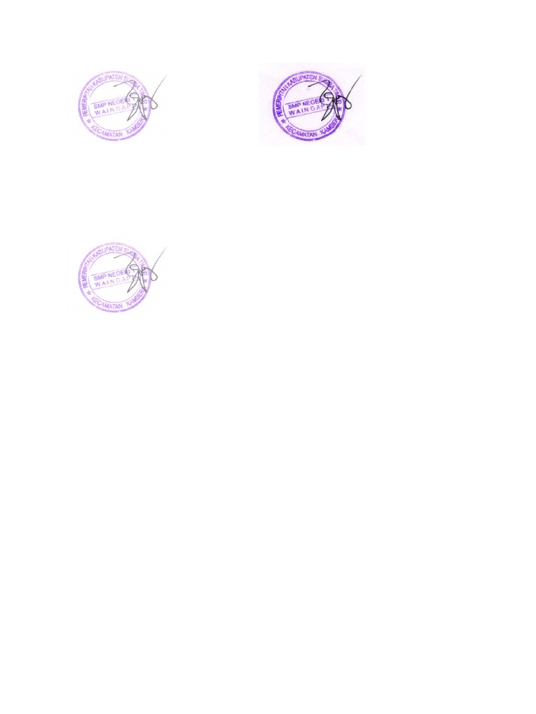 Tanda Tangan Kepsek Dan Cap | PDF