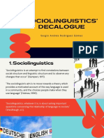 Sociolinguitics' Decalogue