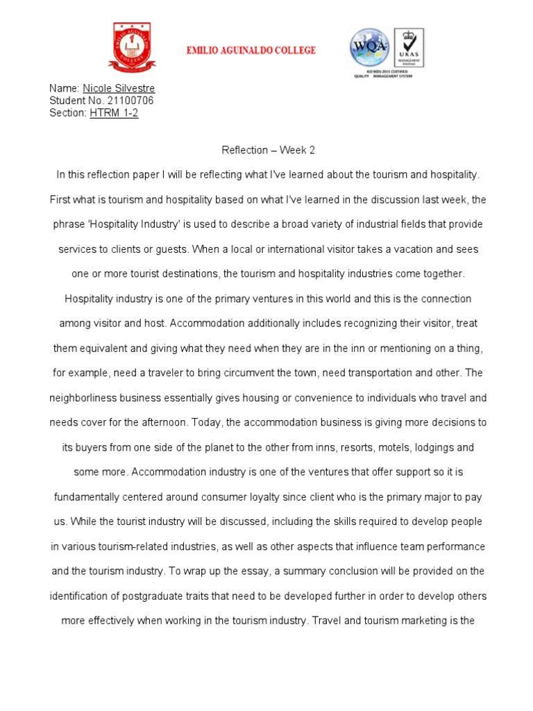 EAC Reflection Paper - SILVESTRENICOLE | PDF