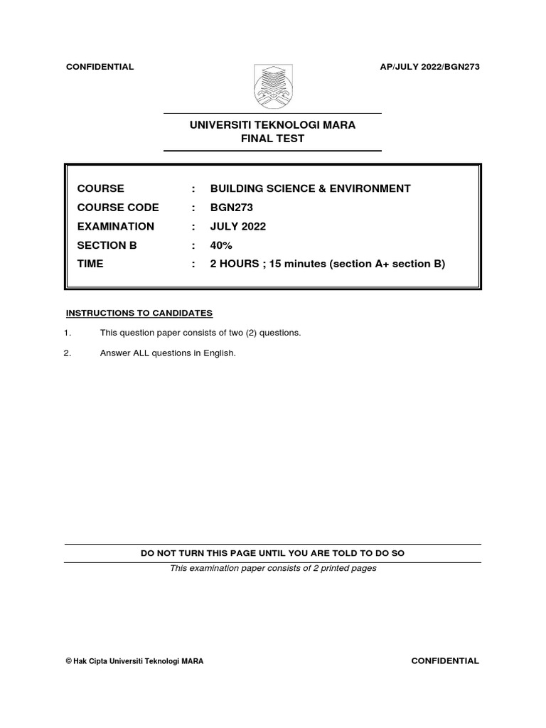 Final Test JULY22 PDF | PDF | Teaching Methods & Materials | Science ...