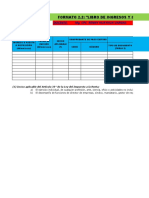 Formato 2.2 - Libro de Ingresos y Gastos - Rentas de Cuarta Categoría