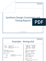 Synthesis Design Constraints and Timing Reports