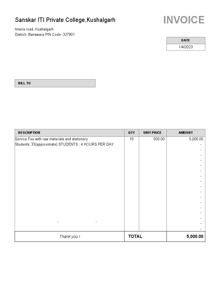 Custom Form Invoice Software