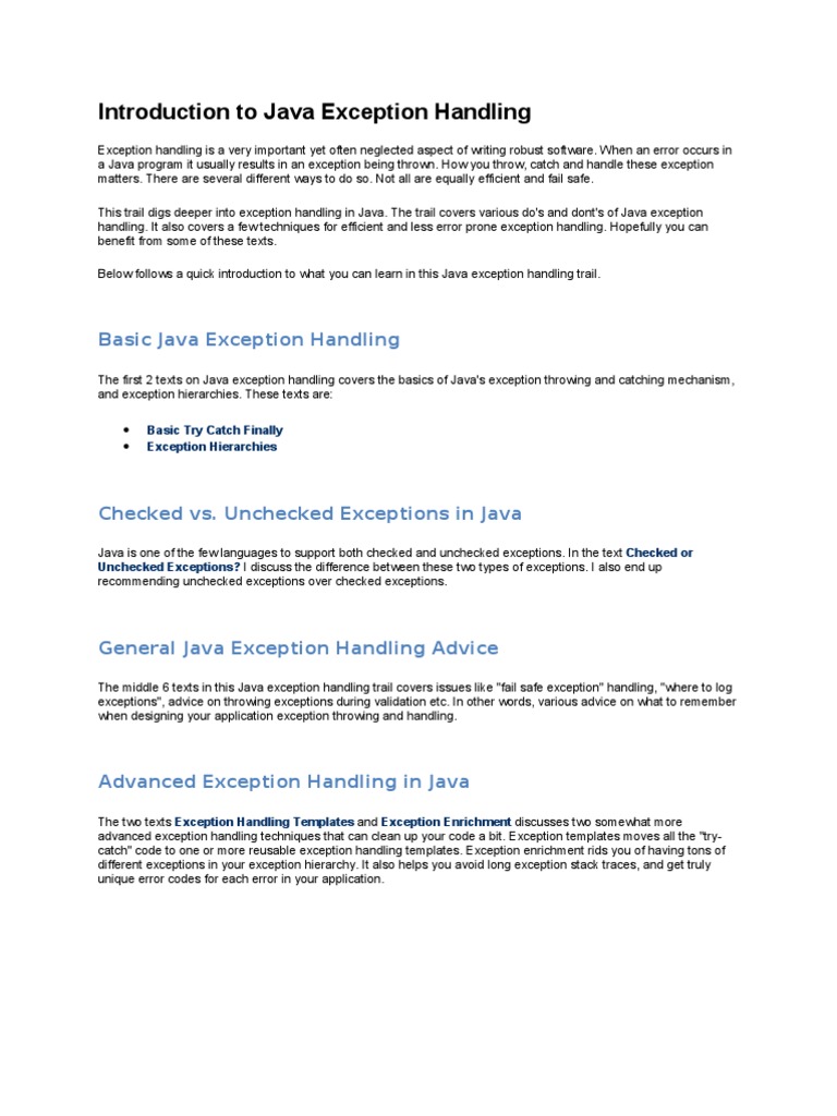 Exception Handling In JAVA, Core Java Tutorial