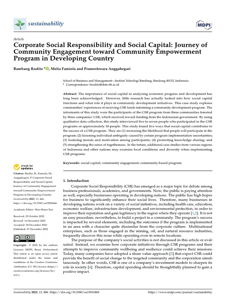 Corporate Social Responsibilit Pdf Pdf Social Capital Corporate