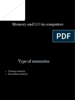 Memory and I/O Devices in Computers