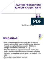 Faktor-Faktor Yang Mempengaruhi Khasiat Obat