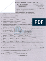 np-2p-10th Maths 2nd Mid Term Original Question Paper 2019-2020 Theni District English Medium PDF