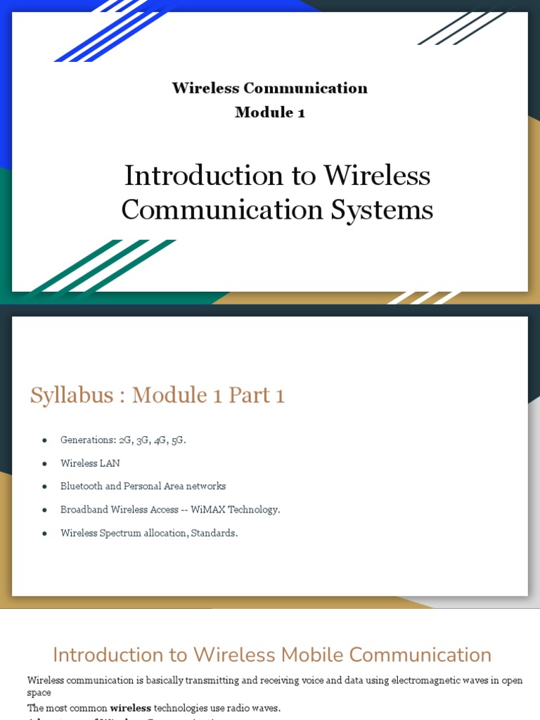 Introduction To Wireless Communication Systems PDF Wi Max