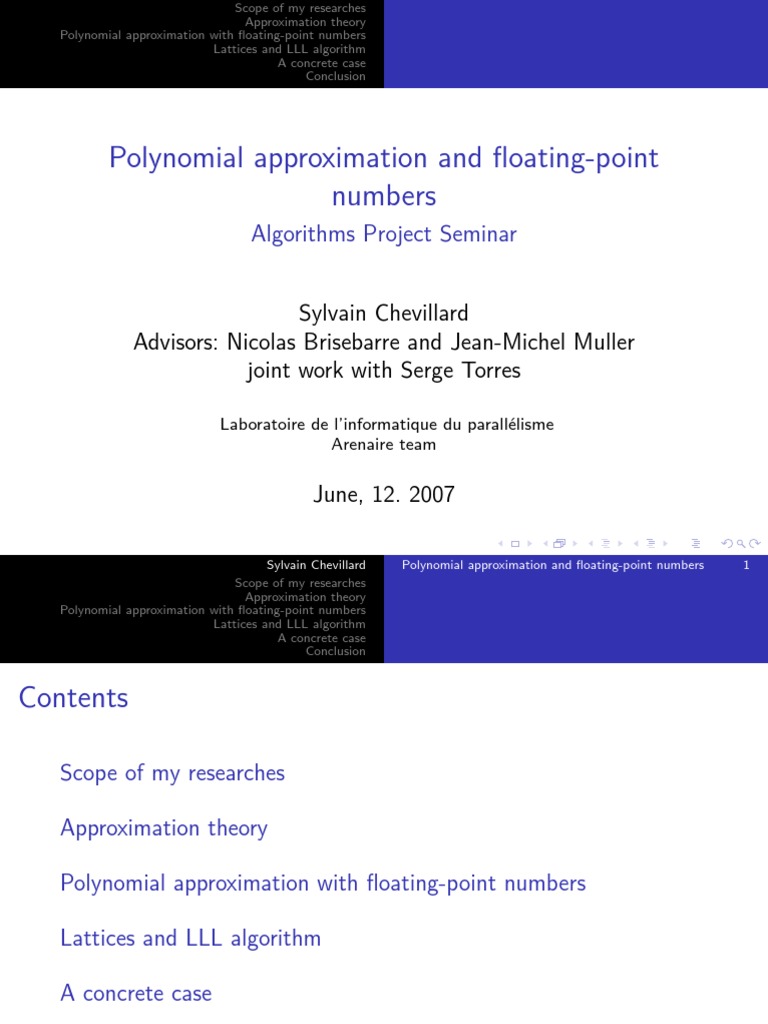 Real Numbers And Approximation