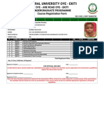 Course Registration Form - Oniyide Ayomide Omolara - FIRST Semester 2021 - 2022 PDF