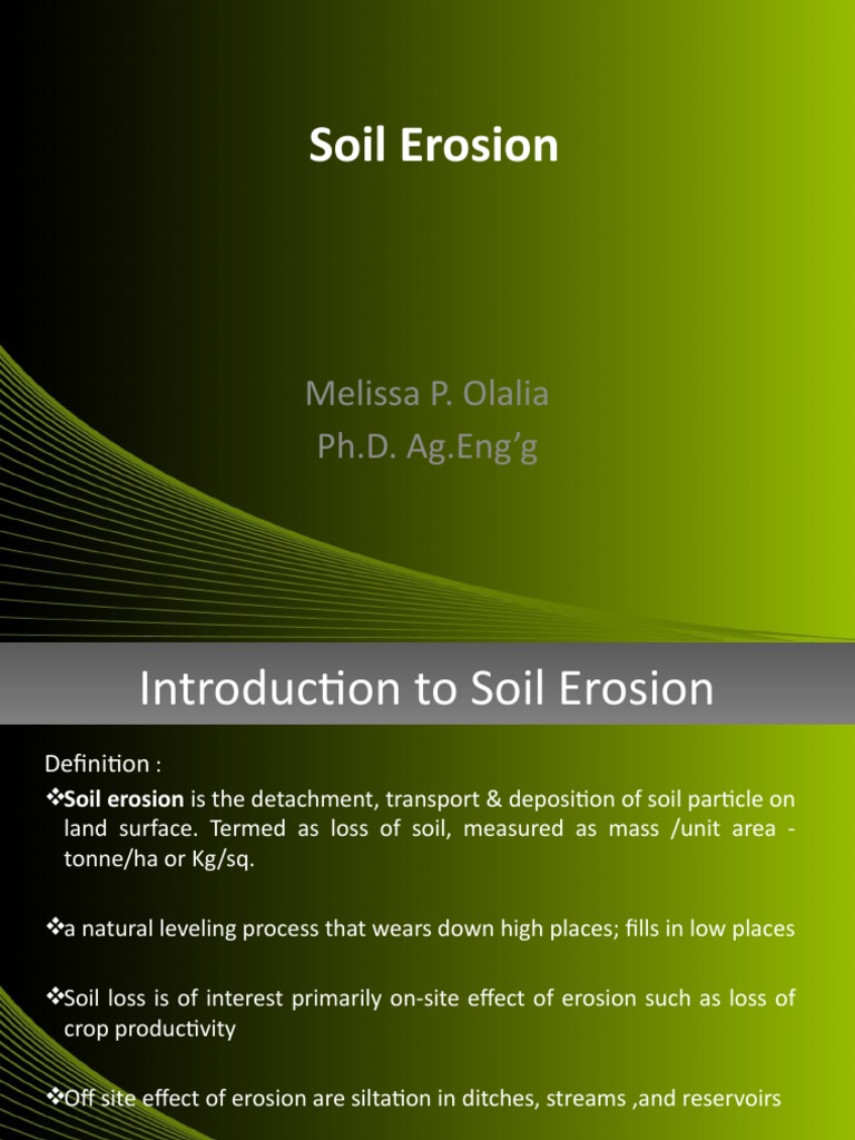 Understanding Soil Erosion Dynamics | PDF | Erosion | Soil