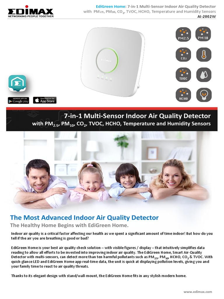 Edimax Edigreen Home Datasheet Pdf Air Pollution Volatile Organic