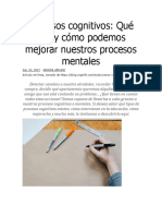 Procesos Cognitivos, Qué Son y Cómo Podemos Mejorar Nuestros Procesos Mentales