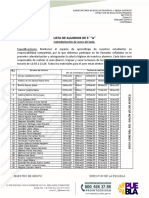 5° A - Calendarización de Aseos Del Aula.