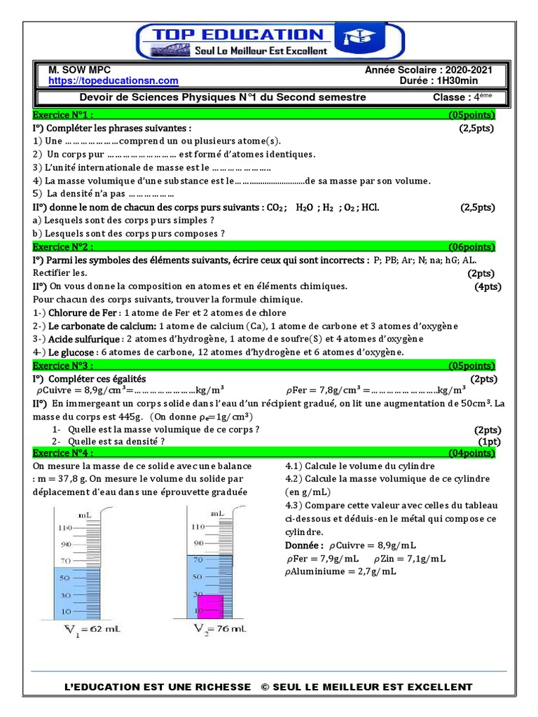devoir-de-sciences-physiques-du-second-semestre-4-me-2020-2021-s-n-gal