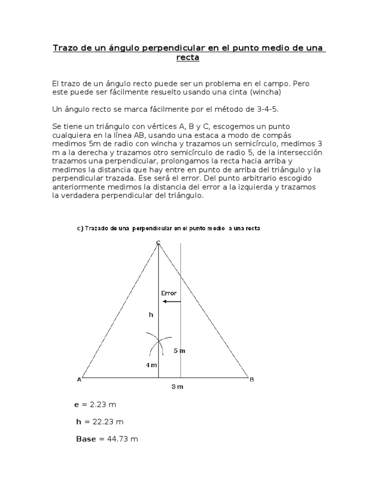 Trazar Un Ángulo de 90º en Un Terreno !! | PDF