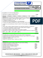 Composition de Science Physiques Du 1er Semestre 4ème 2019-2020 Senegal PDF