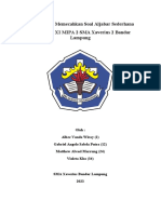 Kemampuan Memecahkan Soal Aljabar Sederhana Siswa XI MIPA 2 SMA Xaverius 2 Bandar Lampung