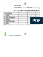 First Aid Box Checklist - Port Facility