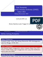 Soal Kompetisi OASE Tahun 2021 Bidang Matematika SMA PDF