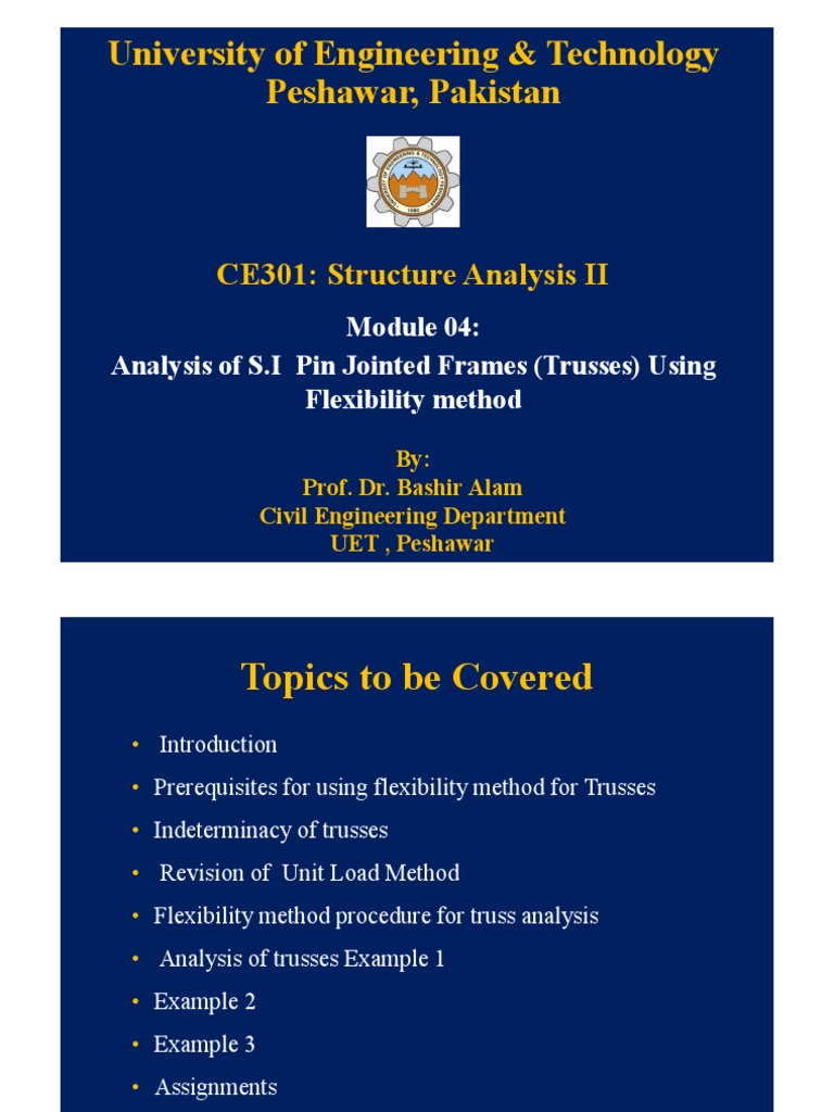 Lecture-3 Module-4 Structural Analysis-II | PDF | Truss | Mechanical ...