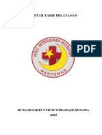 Daftar Tarif Pelayanan Rsu Wiradadi Husada Tahun 2023 PDF