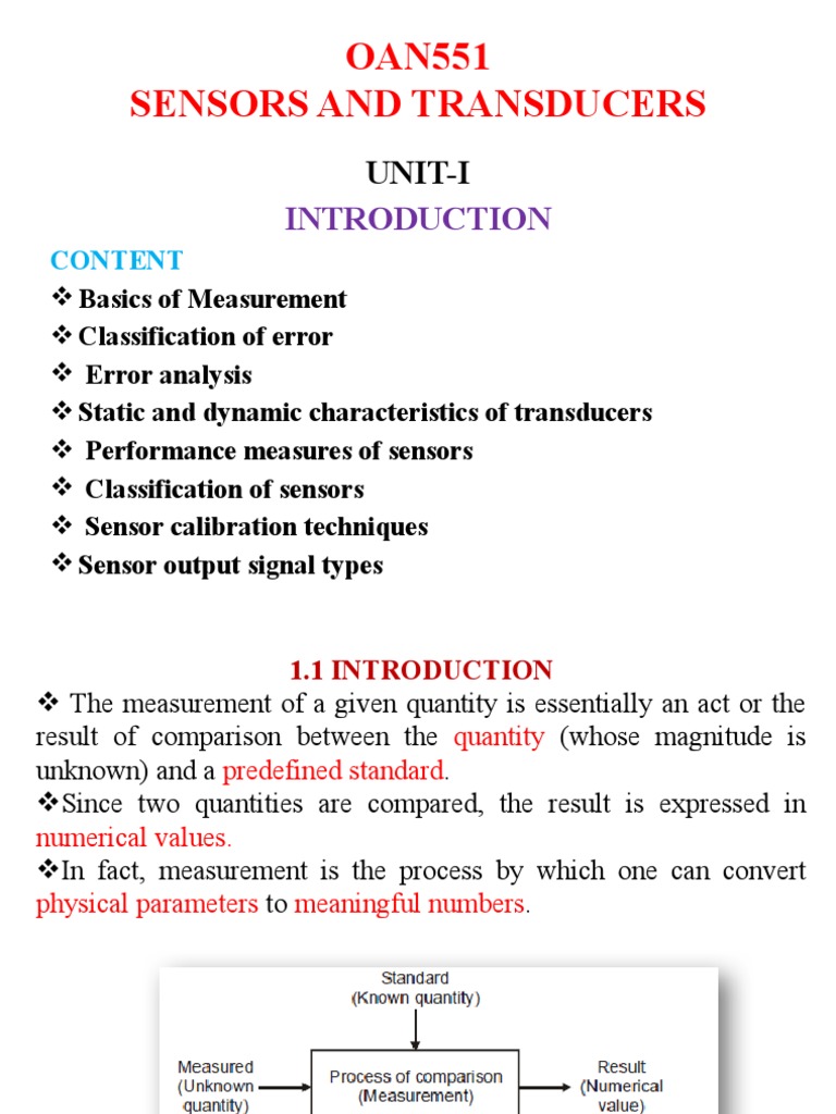 Sensors and Transducers Introduction | PDF | Sensor | Observational Error