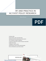 Workshop On Activist Policy Research