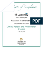 Certificate: Clinical Policies Course for Doctors