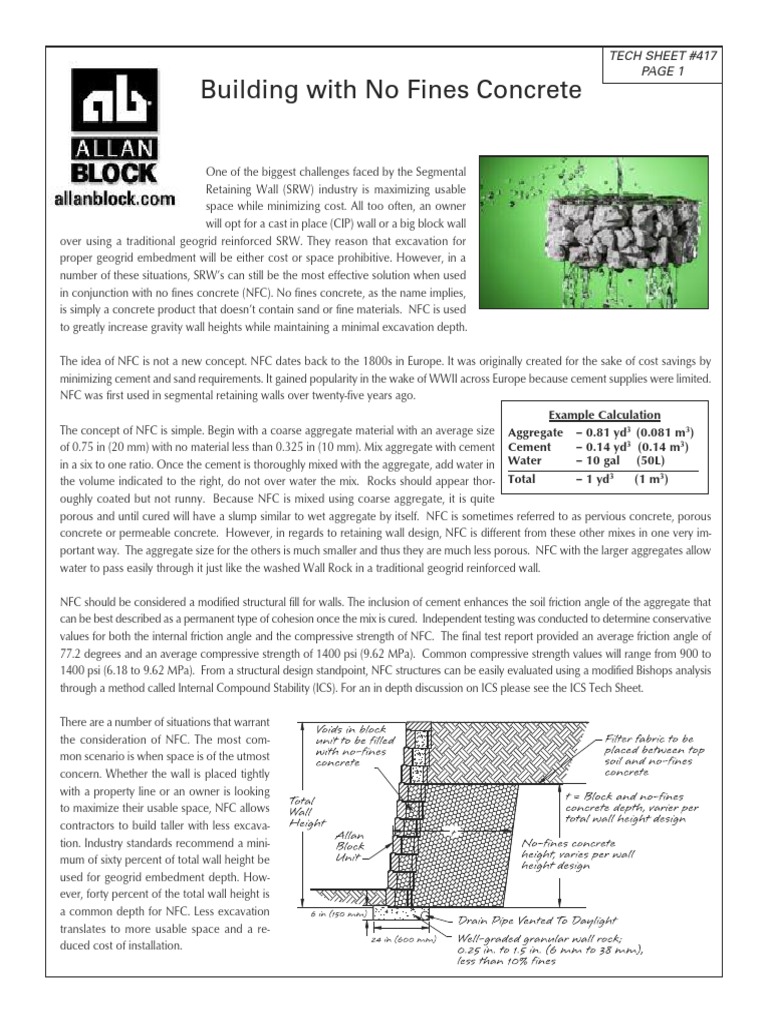 Building With No Fines Concrete A PDF Concrete Wall