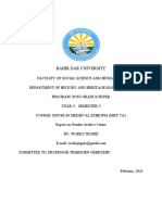 Gondar Archival Center Report
