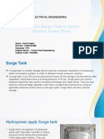 Need For Surge Tank in Hydro Electric Power Plant