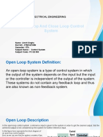 Open Loop and Close Loop Control System