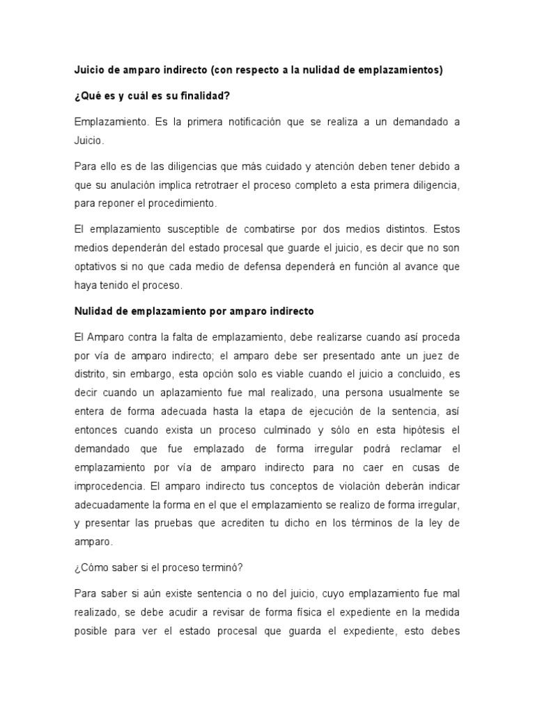 Juicio de Amparo Indirecto | PDF | Sentencia (ley) | Demanda judicial