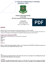 Bangladesh Army University of Engineering & Technology Chapter on DHTML Components