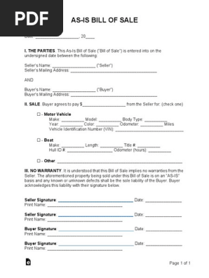As-Is-Bill-of-Sale-Template