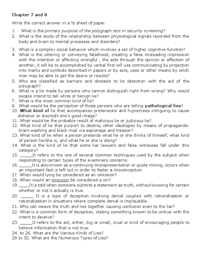 Understanding Types of Lies | PDF | Lie | Deception