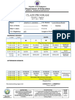 CLASS PROGRAM g8