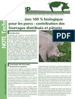 Alimentation 100 Pourcent Biologique Pour Les Porcs Fourrages Patures