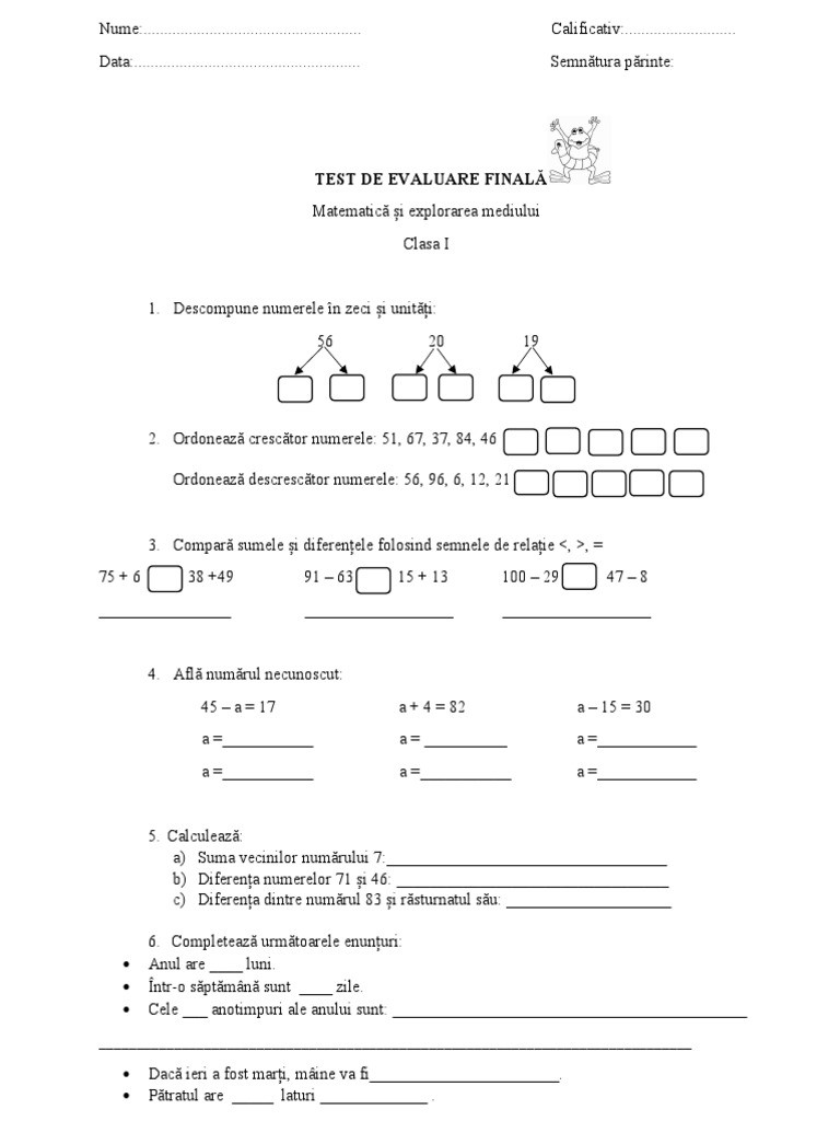 Test Matematica | PDF