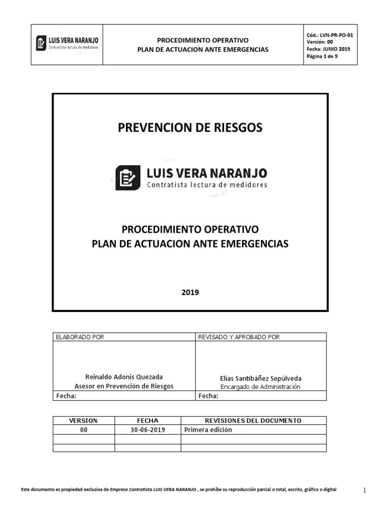Plan de Emergencias y Prevención de Riesgos | PDF | Temblores | Peligros